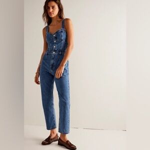 NWOT We The Free Kensington Blue Denim Jumpsuit